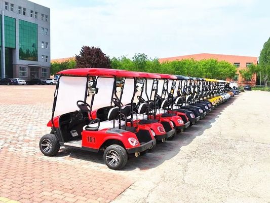 Carrinhos Elétricos de 4 lugares de Clube de Golfe Carros de Golfe 30km/h Bateria Alimentada Rua Legal