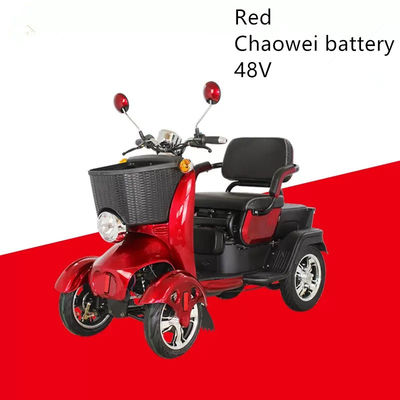 Veículo elétrico doméstico de quatro rodas, scooter pequeno, veículo elétrico regulado de três lugares para adultos e idosos para lazer
